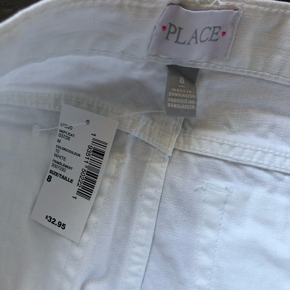 Girl White Distressed Denim Skirt - Picture 4 of 4